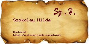 Szokolay Hilda névjegykártya